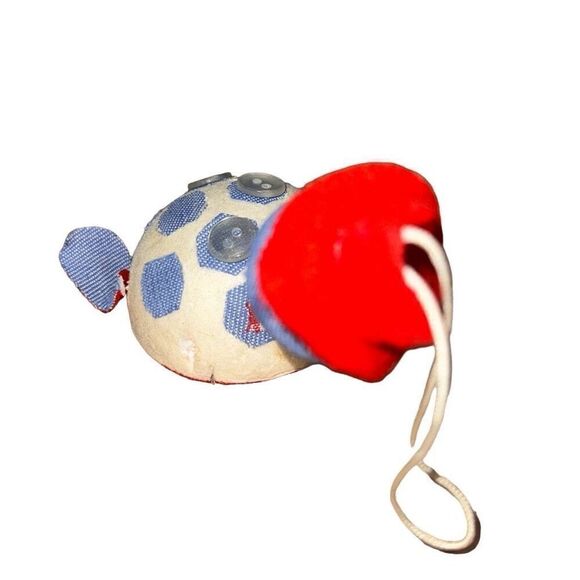 Vintage Christmas, styrofoam blue turtle buttons, Mid Century 1950s, Japan - Picture 8 of 8